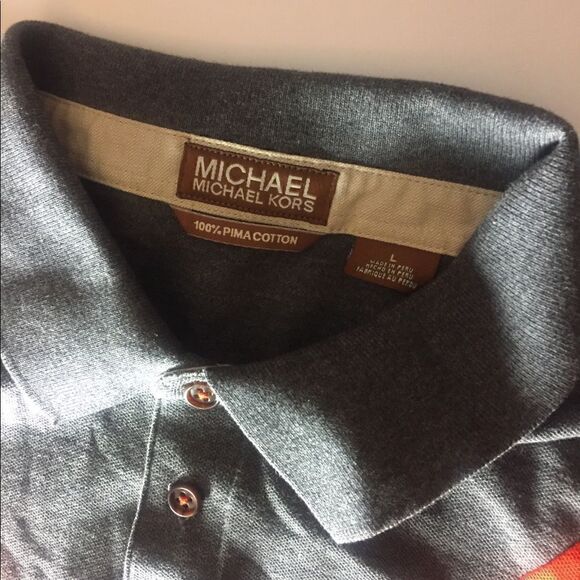 Michael Michael Kors Polo Gray/Orange - Picture 2 of 4